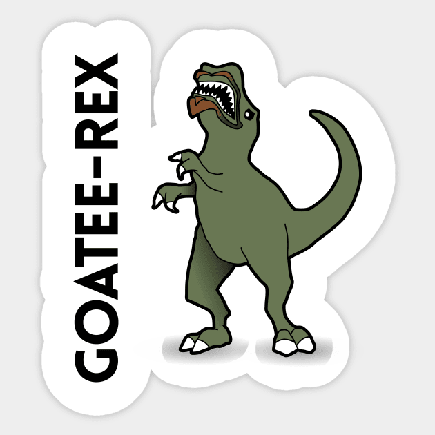 Goatee-Rex - Dinosaur Pun Design Sticker by Nonstop Shirts